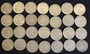 Partial Collection Of Silver Franklin Half Dollars - 28 Coins - See List - Circulated