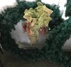 4 Pcs Artificial Christmas Wreathes, 3-42' & 1-28', Each With Some Decorations