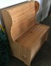 Unfinished Solid Pine Hall Bench With Lift-Up Seat For Storage, 40' X 21' X 43'H