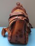Vintage Leather Shoulder Handbag Made In The Form Of A Western Saddle