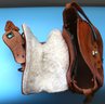 Vintage Leather Shoulder Handbag Made In The Form Of A Western Saddle
