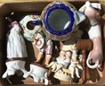 Box Of Porcelain And Other Objects, Some Need Restoration