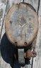 HUGE, Heavy Antique Block And Tackle With Three Pulleys
