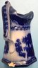 Antique 18thC Flow Blue Creamer Pitcher With Chinese Decorations Hexagon 3-5/8 X 5 X 5.25