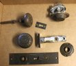 Vintage Brass Doorknob Set And Lock Hardware
