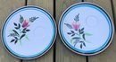 Vintage Pair Matching STANGL Luncheon Plates With Floral Design, 10-1/8' Diam.