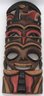 Vintage Carved Wooden Tribal Mask, 11' X 26'H