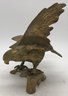 Large Vintage Heavy Cast Brass Eagle With Spread Wings , 18.5' X 10' X 13.5'H