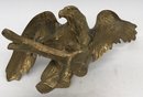 Large Vintage Heavy Cast Brass Eagle With Spread Wings , 18.5' X 10' X 13.5'H
