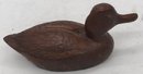 Vintage Carved Duck Decoy By Cas-carve Coal And Wood Reproductions, Heavy, 9.5' X 4.5' X 4.5'H