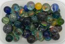 Large Lot Of Cat Eye And Other Shooter Marbles, Approx. 62 Pcs Including 2 Pcs With Uranium