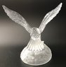 Vintage Press Glass Eagle With Raised Wings, 6.5' X 6'8'H