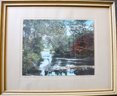 Large Format Framed Wallace Nutting Hand Colored Photograph - Title 'Autumn Grotto'