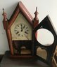 Antique New Haven Steeple Clock, One Day, Gothic Chime, With Key & Pendulum