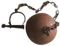 Antique Prisoner Forged Leg Iron Ball And Chain