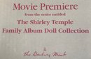 Vintage NIB Shirley Temple Porcelain Doll 'Movie Premiere' From The Danbury Mint, 17' Tall