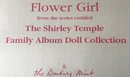 Vintage NIB Shirley Temple Porcelain Doll Flower Girl From The Danbury Mint, 17'H
