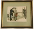 Pair Matching Double Matted Framed Serigraphs By Howard Chandler Chrisey