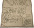 Vintage Framed NH Atlas Map Page With Freedom, Tuftonborough And Melvin Village