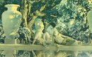 Vintage  NIcely Framed Maxfield Parrish Print 'Garden Of Allah'