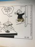 4 Original 1960s  Comic Strip Hand-Drawn Panels By Bill Yates , Cartoon Professor Phineas Phumble