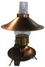 Vintage Black And Gold Trimmed Tri-Footed Electrified Finger Lamp, Wall Mountable