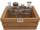 Five Vintage Bottles  In Wooden Crate (See List)