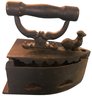 Vintage Sad Iron Which Uses Hot Coals For Heat - Rooster Finial