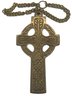 Vintage Bronze Celtic Cross On  5 Inch Chain