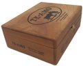 TE-AMO Vintage 1983 Wooden Cigar Box 8-3/8'W X 6-3/8'D X 3'H