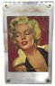 3 Pcs Marilyn Monroe Collectibles, 1 - 8.5' Diam. Delphi Plate And 2 Trading Cards In Acrylic Frame