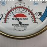 Comination German Mde Barometer And Thermometer, Advertising Mitchell Instruments, 5-7/8' Diam.