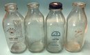 4 Quart Milk Bottles, Harris Farms, Brookfield Dairy, GIles Dairy, Unmarked