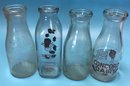 4 Pint Milk Bottles, HP Hood & Sons Boston, Concord Dairy, Harris Dairy Farm, HISCO