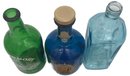 Misc Bar Related Lot - 3 Bottles, Set Leather Glen Livet Coasters, 3 Plastic Bottle Pour Tops