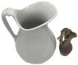 2 Pcs Lot - T&R Boote Royal Premium Ironstone Pitcher And Certified Rebeccas Pottery Pitcher