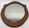 Vintage Oval Framed Wooden Mirror