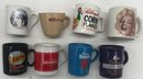 Lot Of 8 Advertising Coffee Mugs, Kellogs, Marilyn Monroe, Nestle's, Pricess Di, 2 Cadbury, Mars, Drambuie