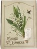 Victorian Brass Bound Leather Spring Flowers Photo Album, 9' X 12'