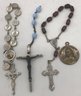 Lot Of Religious Themed Items, Crucifix, Rosaries, Pendants, Charms, Statues (Including Sterling)