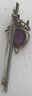 Antique Spider Or Beetle Pin With Amethyst And Peridot Stones,