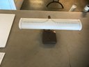 Vintage Desk Lamp Goose Neck With White Painted Enameled Shade, 16' X 7' X 12'