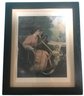 Framed 1906 Copy Of Couple Driving A Locomobile, By Lawrence F. Underwood, 9-3/8' X 11-3/8'H
