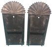 Pair Vintage Pressed Tin Candle Wall Sconces,  5'W X 3'D X 12'H