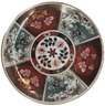 Two (2) Japanese 6-3/8' Diam Unmarked Plates And One (1) Asian Floral Hot Plate 5-7/8' Sq.