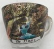 Vintage New Hampshire Souvenir Demitasse Cup & Saucer From 'The Flume' 2.25' Diam. X 1.75'H, Saucer 4.5' Diam.