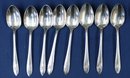 40 Pieces Of Silverplate - Mostly Teaspoons - Some Pieces Match In Small Sets - See Photos