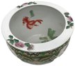 20thC Asian Goldfish Bowl, Pheasant Design With Moriage Decoration, 13' Diam. X 9.5'H