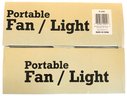 Pair (2) Portable Fan/Light Perfect For Camping, Outdoors Or Power Outage