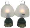 Pair Indoor/Outdoor Battery Operated Lamps For Camping Or Power Outage, Uses 4-D Batteries, 6' Diam. X 12.5'H